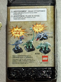 LEGO Dinosaurs Canister Lot (2001) - 6720 T-Rex & 6721 Mosasaurus Vintage NEW