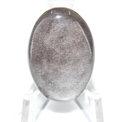 26.80 Ct. Natural Silver Obsidian Oval Cabochon Loose Gemstone 30x21x5 mm