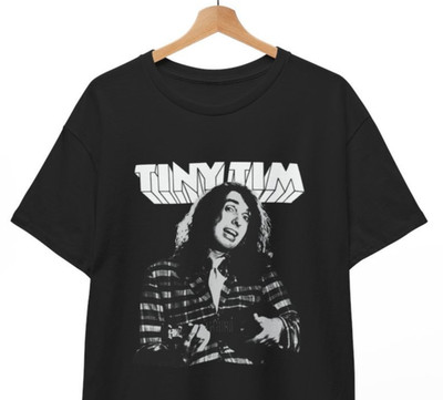 Tiny Tim T-Shirt Ukulele Icon Tippy-Toes Retro Music Tee New S-5XL Unisex Shirt