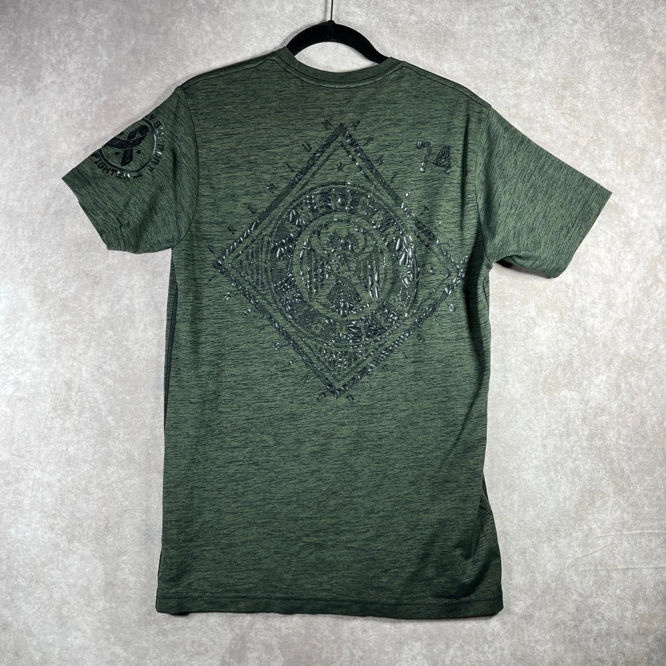 Camiseta American Fighter Siena Heights Para Hombre Mediana Verde Militar Manga Corta  Foto 4 de 4