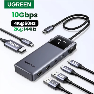 UGREEN USB C Hub 6 in 1 4K 60Hz PD 100W USB 3.2 Dock for MacBook