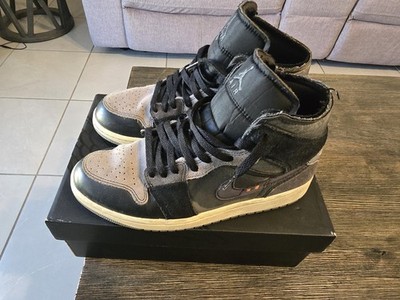 Jordan Air Jordan 1 High Top Black Gray Men's Retro Athletic Sneakers Basketball