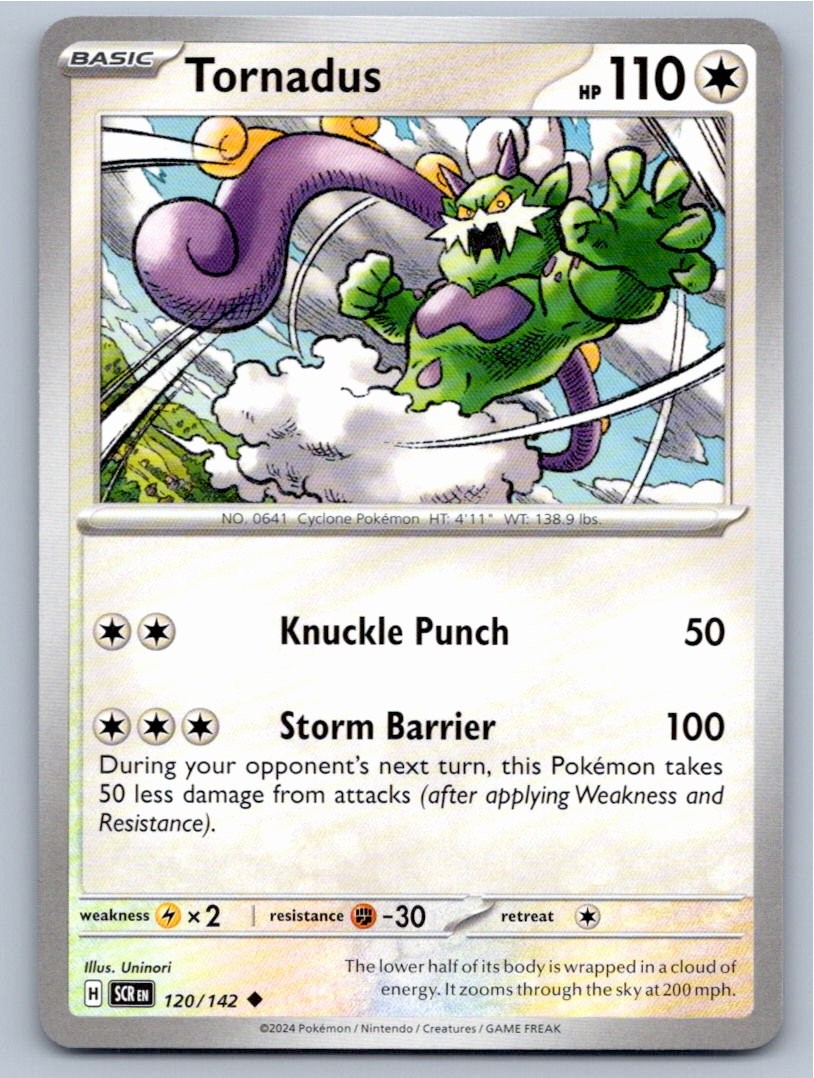2024 POKEMON TORNADUS STELLAR CROWN 120/142 UNCOMMON NM A36193 FREE S&H