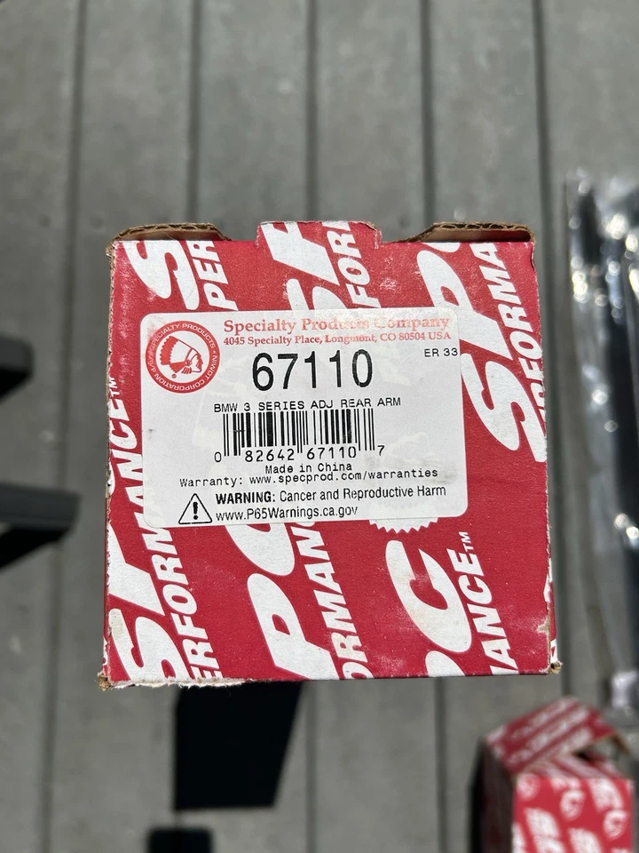 SPC PERFORMANCE REAR ADJUSTABLE CAMBER ARMS KIT BMW E36 E46 3-Series (PAIR) - Image 3 of 3