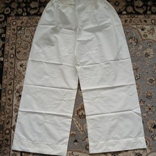 whitecotton large size trousers high quality fabric chikankari embroidered 
