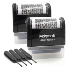 Identity Theft Protection Roller Stamp, Id Police Stamp Roller, 2 Pack Confident
