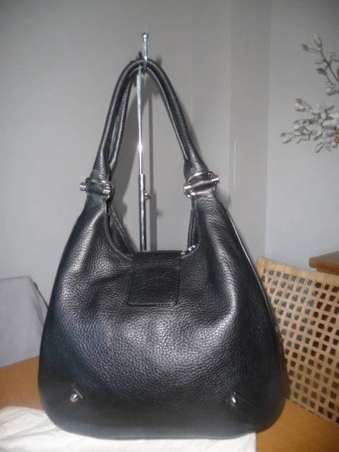 BANANA REPUBLIC BLACK LEATHER BAG WITH DUSTBAG - Image 3 of 4