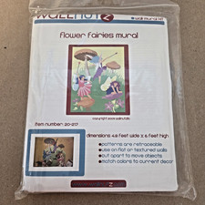 Flower Fairies Mural Wall Kit 2009 Mushroom Fantasy New NOS Patterns Fairy