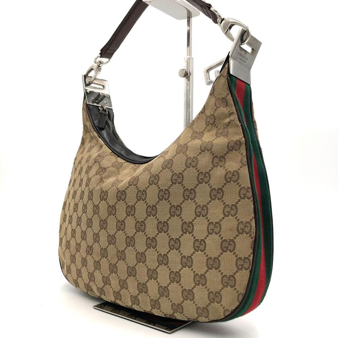 Gucci borsa a tracolla a mano in pelle marrone piccola borsa vintage autentica
