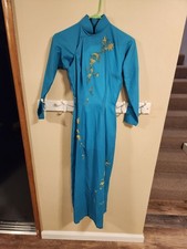 Vintage Vietnamese Ao Dai Cheongsam Dress Women Qipao Traditional Vintage