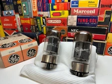 2 Vintage GE USA 6550a PowerTubes /BigBox MatchPair /CV2984 6080 6520 5998 WE421