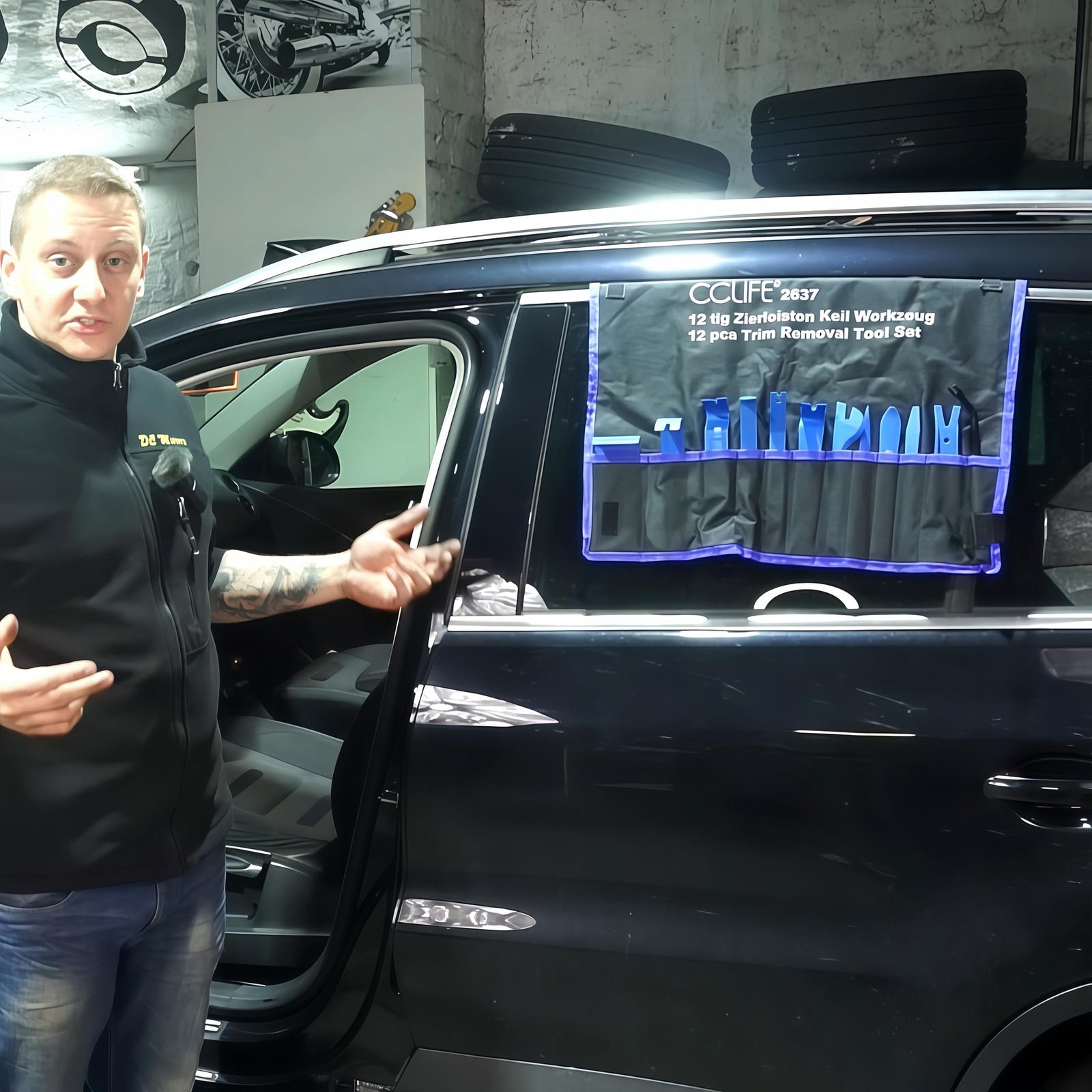 Strumenti di Rimozione Auto 12pcs Set Attrezzi Smontaggio Professionali per Veic - Miniatura 14