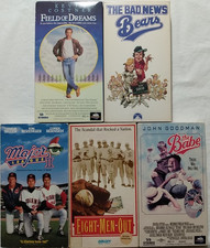 5 VHS Baseball Field of Dreams Bad News Bears Major League II 8 Men Out The Babe