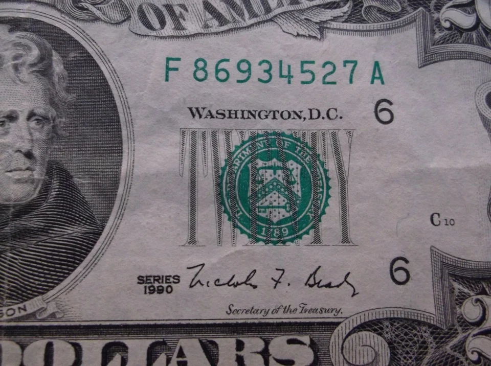 Vintage 1990 $20 Bill - Image 2 of 3