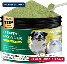 Dog Dental Powder for Teeth Cleaning Plaque  Bad Breath Off, Dental Powder for