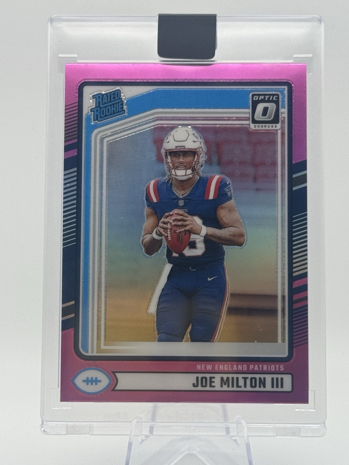2024 Panini Donruss -Rated Rookie Joe Milton III #319 Optic Preview Pink Prizm