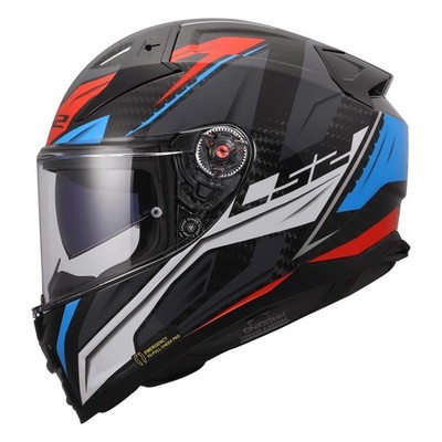 LS2, Integraler Motorradhelm VECTOR II CARBON SAVAGE White Blue Red, M
