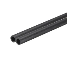 MECCANIXITY 2Pcs Carbon Fiber Tube 4 x 6 x 400mm 4 x 6 x 400mm, Black 