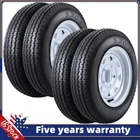 4PCS Trailer Tires on Rim 5.30x12 Lawn Mower with Rim 5 Lug On 4.5" 1050 LBS T