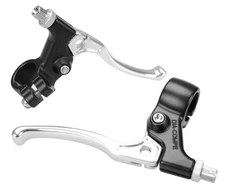 Dia-Compe Tech 5 NON-LOCKING BMX freestyle brake levers lever set - BLACK/SILVER