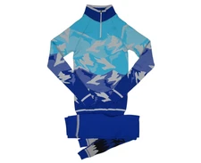 Sweaty Betty Mountain Betty Jacquard Ski Base Layer Set Top & Leggings Size XS