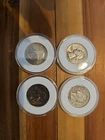 4 Washington Silver Quarters 1959-1945