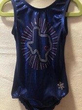 NWOT Snowflake Designs GYMNASTICS dance LEOTARD child medium TEXAS STRONG