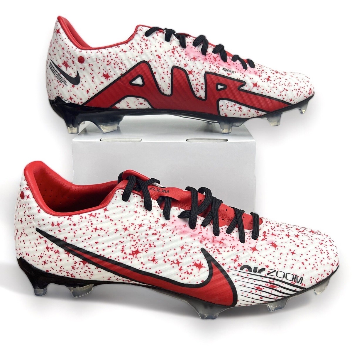 Nike Air Zoom Mercurial Vapor 15 Academy FG Soccer White Red Mens