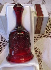 HH Avon Cape Cod Dinner Bell Ruby Red Glass 1876 Hostess