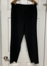 ST JOHN Womens Black Business Work Straight Leg Ankle Pants Size 8