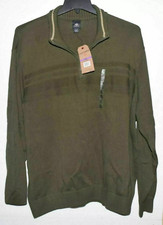 Men's Dockers 1/4 Zip Sweater 68 82076Z Dk Olive Green 613053156947 XXL