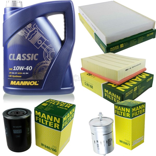 MANN-FILTER Inspektionspaket Mannol 5L Classic 10W-40 FüR Audi A6 1.8 T-image