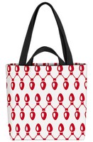 Weihnachten Lichterkette Tasche Weihnachten Streifen Rot Weiss Muster Christbau