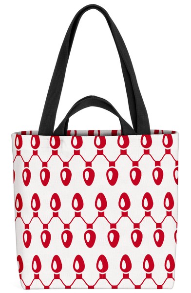 Weihnachten Lichterkette Tasche Weihnachten Streifen Rot Weiss Muster Christbau-image