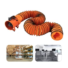 10" Extractor Fan Blower Portable 10m Duct Hose Ventilator Industrial