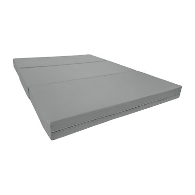 Queen Gray Trifold Foam Bed, Shikibuton, Portable Ottoman Bed 4 x 60 x 80
