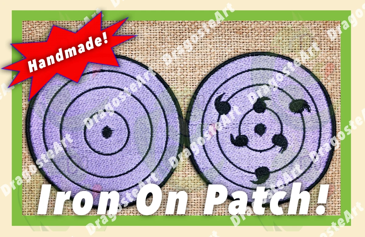 Japanese Evil Swirl Purple Eyes Anime Manga Embroidered Iron On Patches  CHOOSE