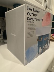 Brand New BROOKSTONE Table Top Kitchen COTTON * CANDY MAKER * VINTAGE STYLE MIB