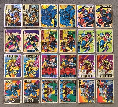 1992 MARVEL X-MEN IMPEL VENDING MACHINE FOIL PRISM STICKERS SINGLES YOU CHOOSE