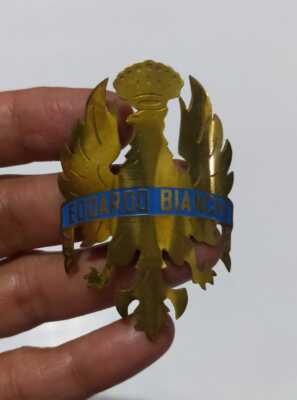 Fregio Stemma Bianchi - Emblème De Guidon Vélo Vintage - Badge De Cadre Bicyclette época