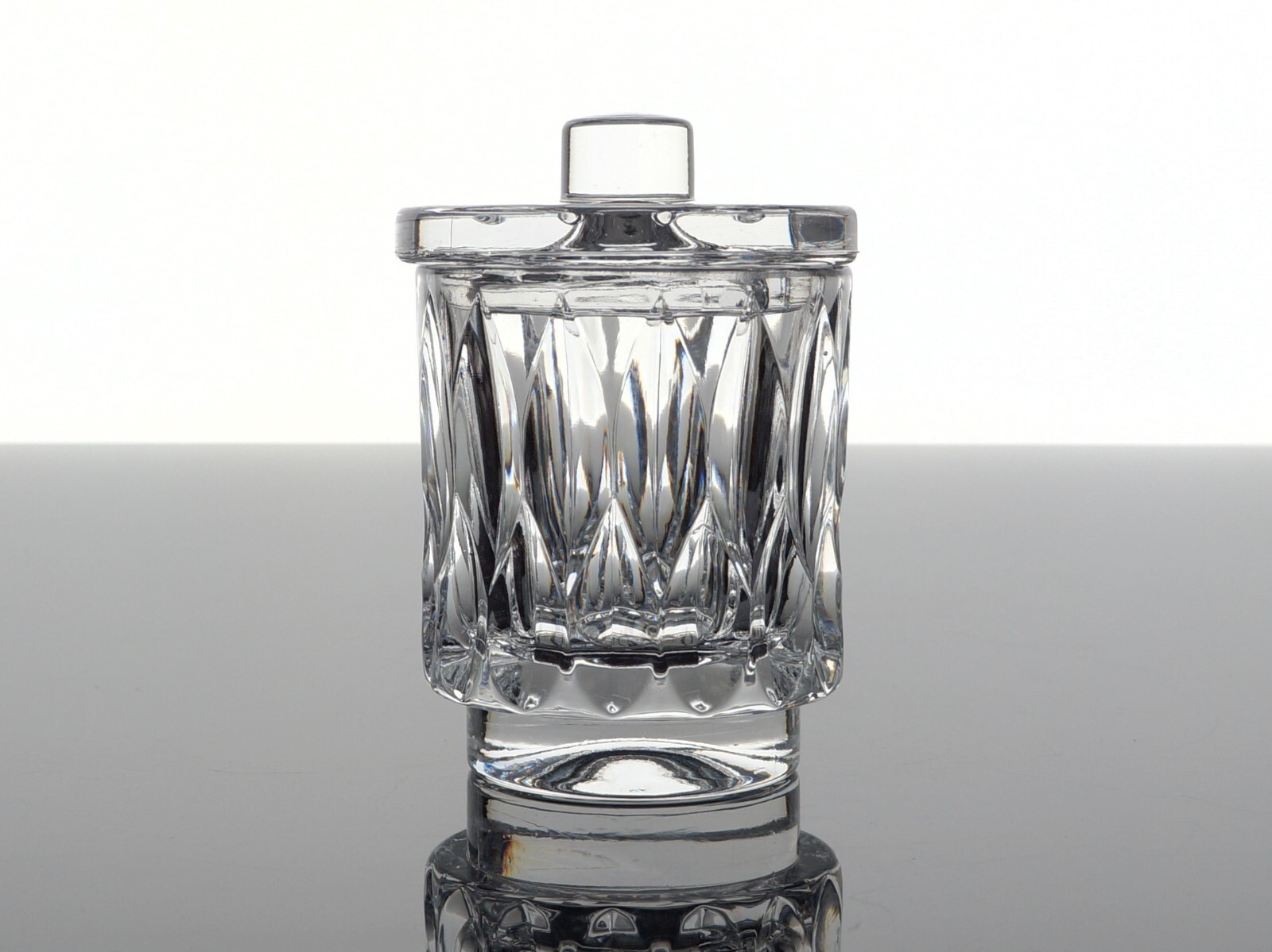 GORHAM ALTHEA CRYSTAL HONEY POT COVERED JAM JELLY MUSTARD CONDIMENT JAR