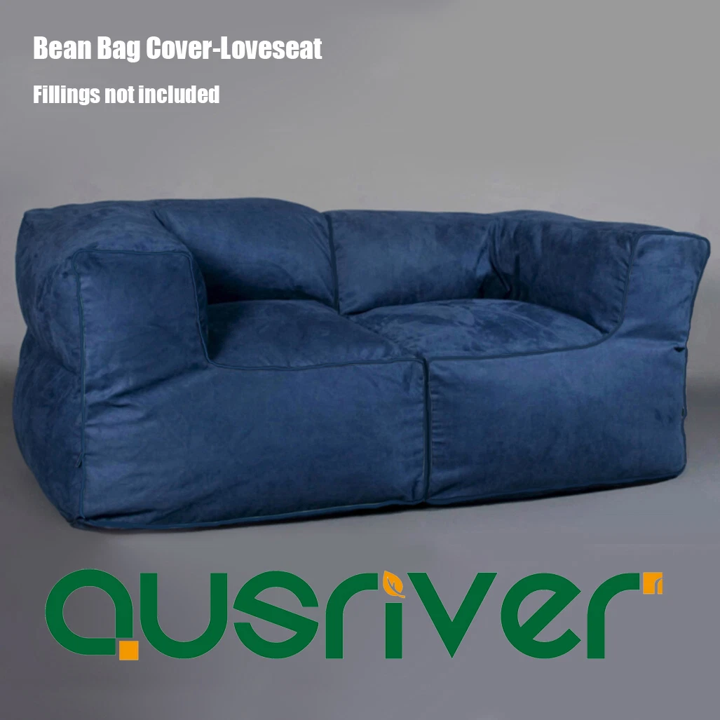 Fashion Indoor Reading Movie Couch Loveseat Soft Bean Bag Cover