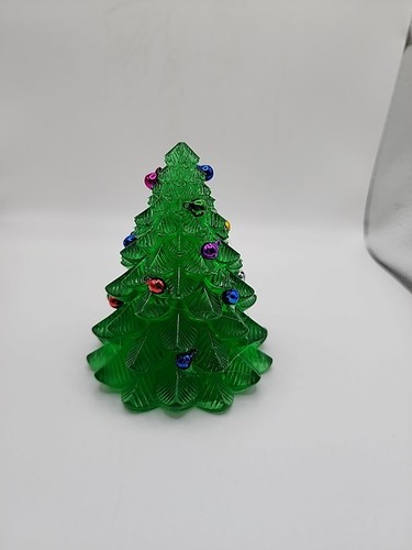 Christmas Tree Resin 4.5" X 3" Green Multicolor Decorations - Picture 4 of 12