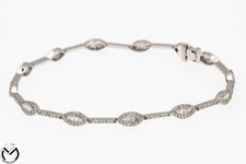 Bracciale tennis in oro bianco18 Kt 750 diamanti baguette 2,51 ct -177/ST-