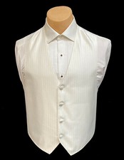 Men's Jean Yves Ivory Tuxedo Vest Fullback Formal Wedding Groom Prom Cruise