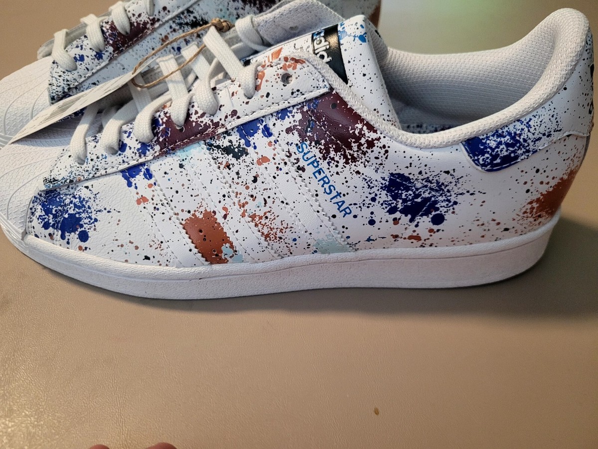 New Men's Adidas Originals Superstar Shoes Sz 8.5 White
