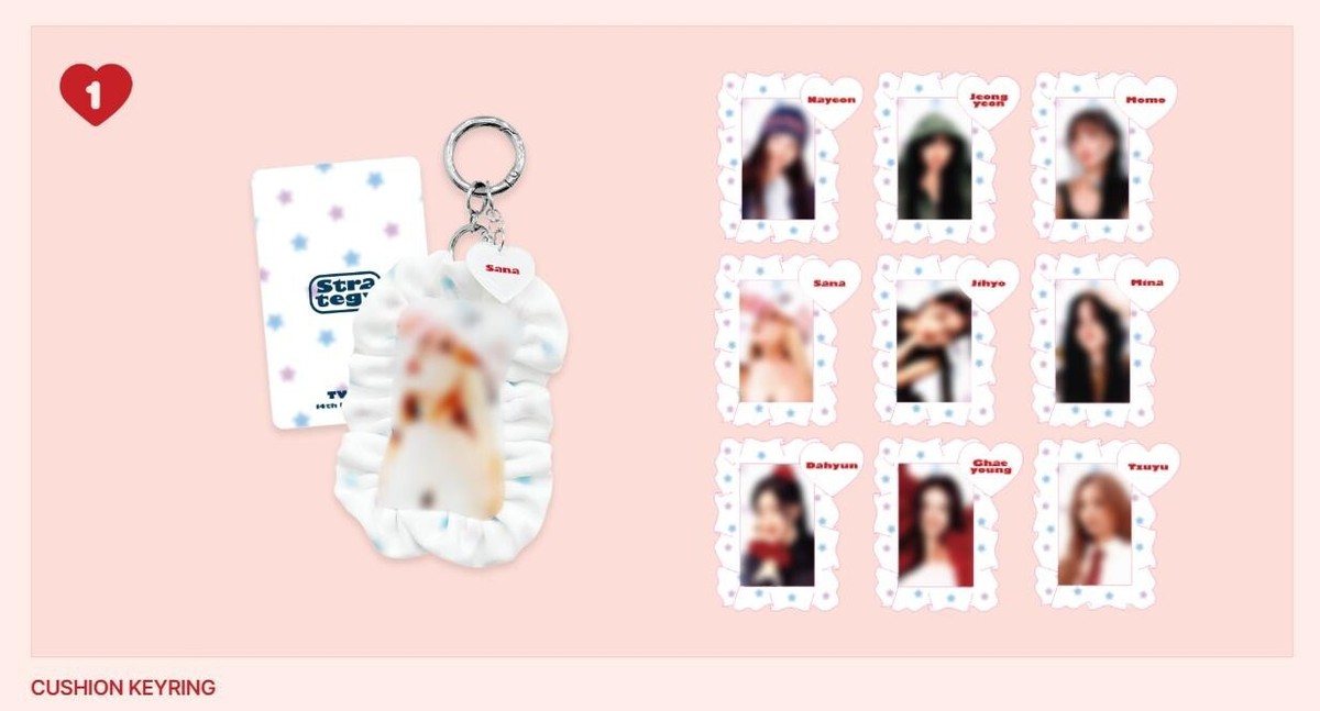 TWICE STRATEGY POP-UP In SEOUL OFFICIAL GOODS MD CUSHION KEYRING +