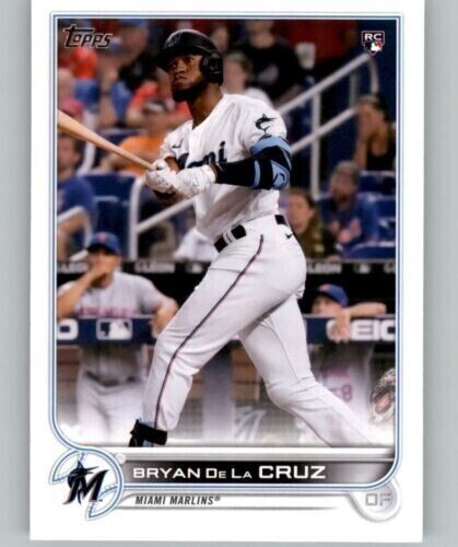 2022 Topps Bryan De La Cruz Rookie Card #22 Miami Marlins 1.00 Shipping