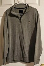 VTG Polo Ralph Lauren 1/4 Zip Pullover Sweater Mens Sz XL Gray