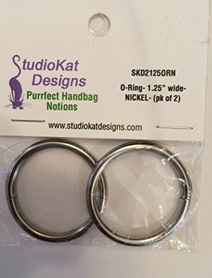 Studio Kat Designs 1.25'' (3.175 cm) O-Ring Purse Hardware Nickel Set of 2